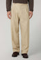 Beige Flannel Fluid Trousers