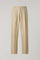 Beige Flannel Fluid Trousers