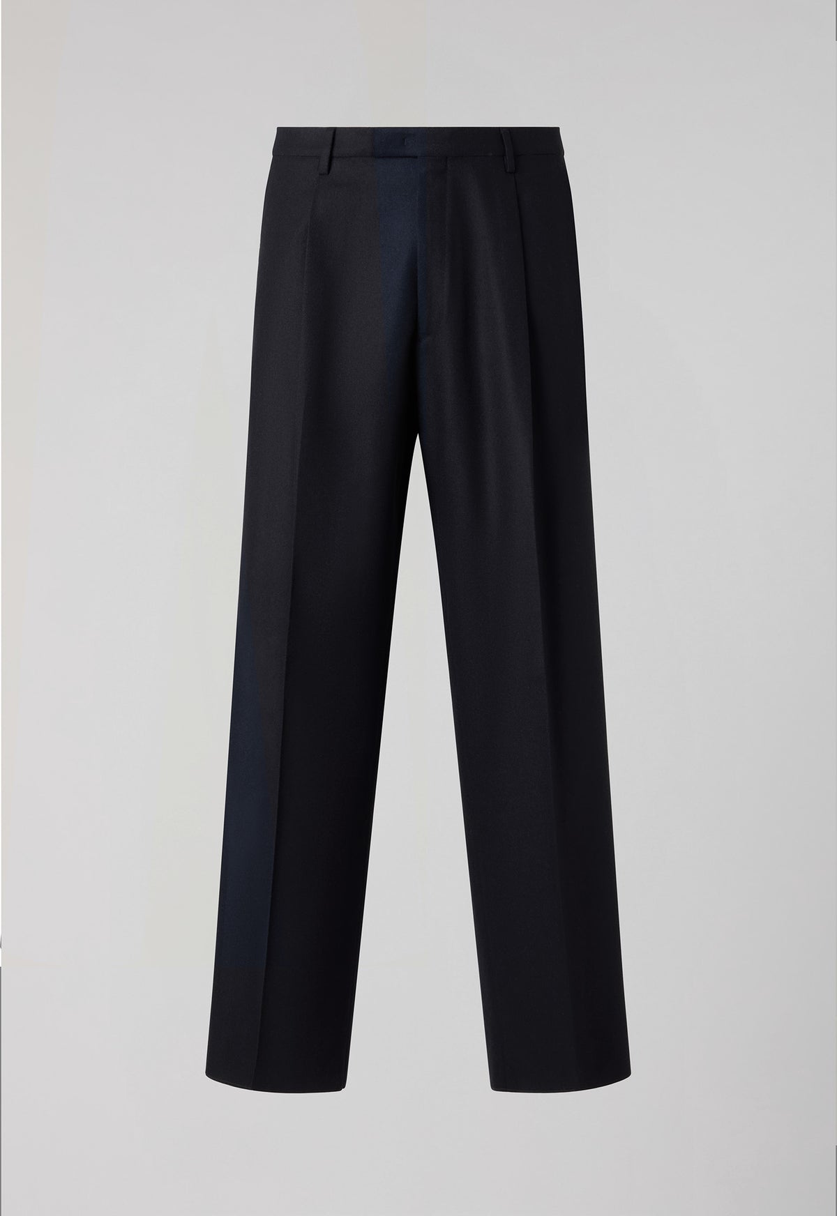 Blue Flannel Fluid Trousers
