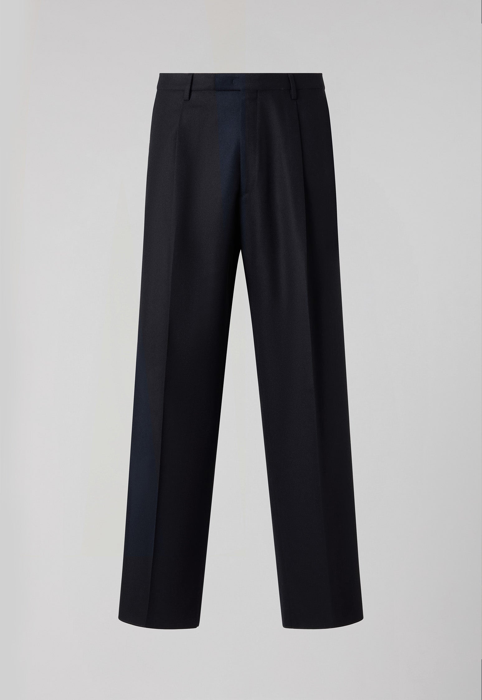 Blue Flannel Fluid Trousers