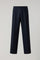 Pantalone fluido in flanella blu