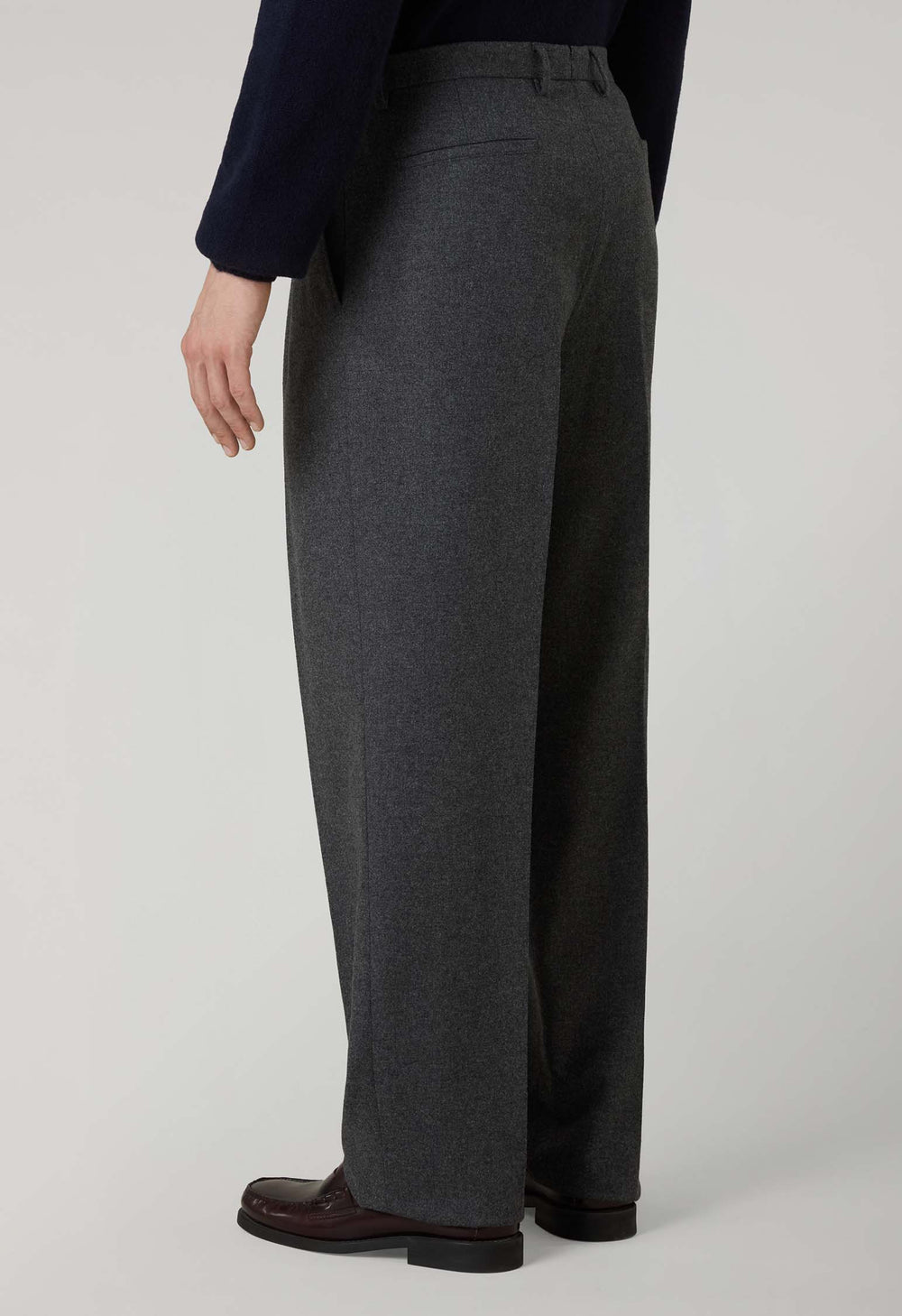 Dark Grey Wool Fluid trousers