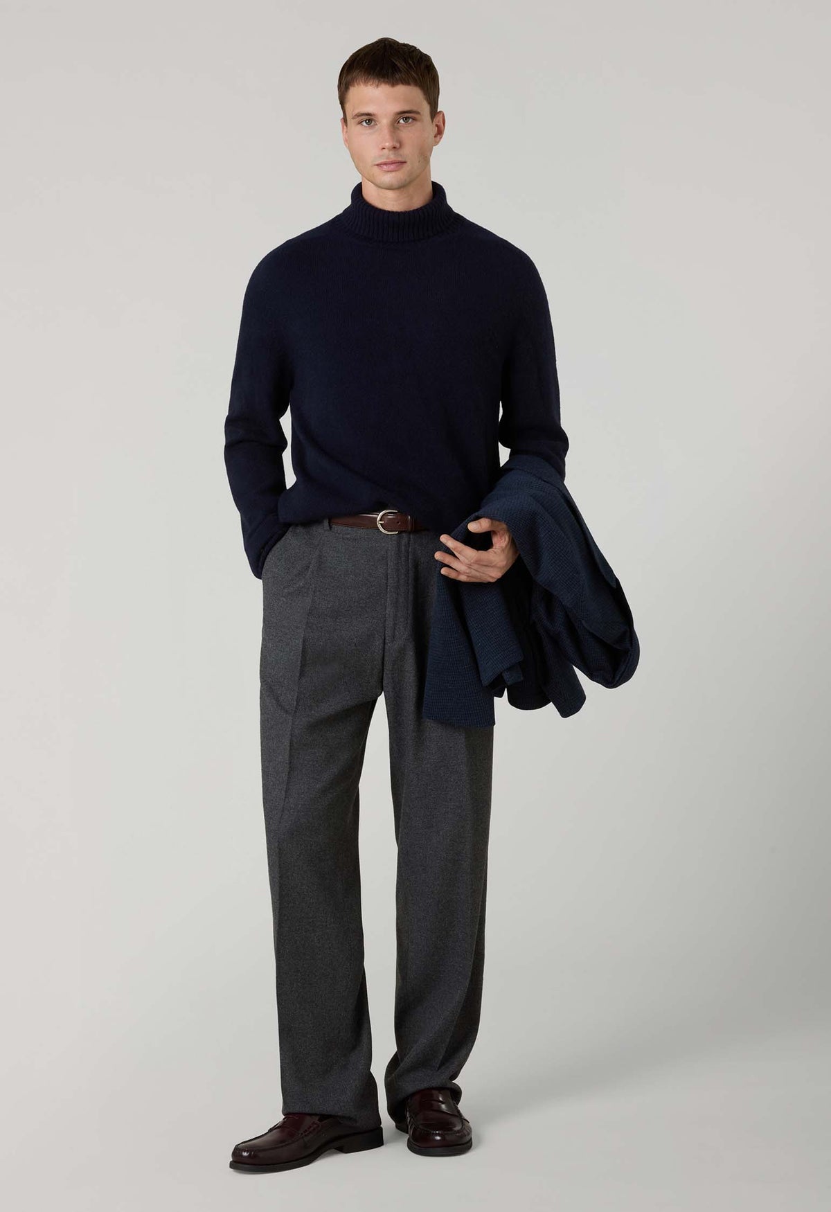Dark Grey Wool Fluid trousers