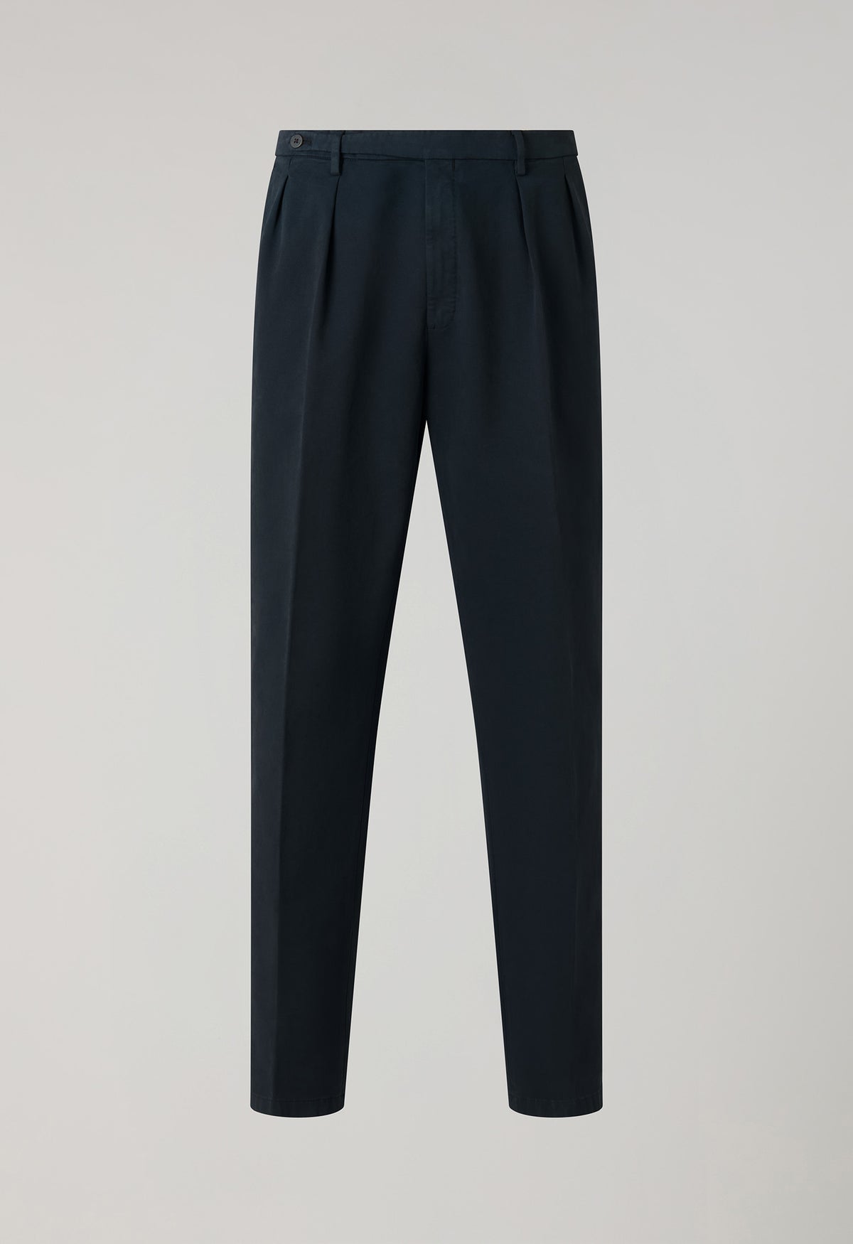 Pantalone Roma in cotone soft tinto in capo grigio scuro