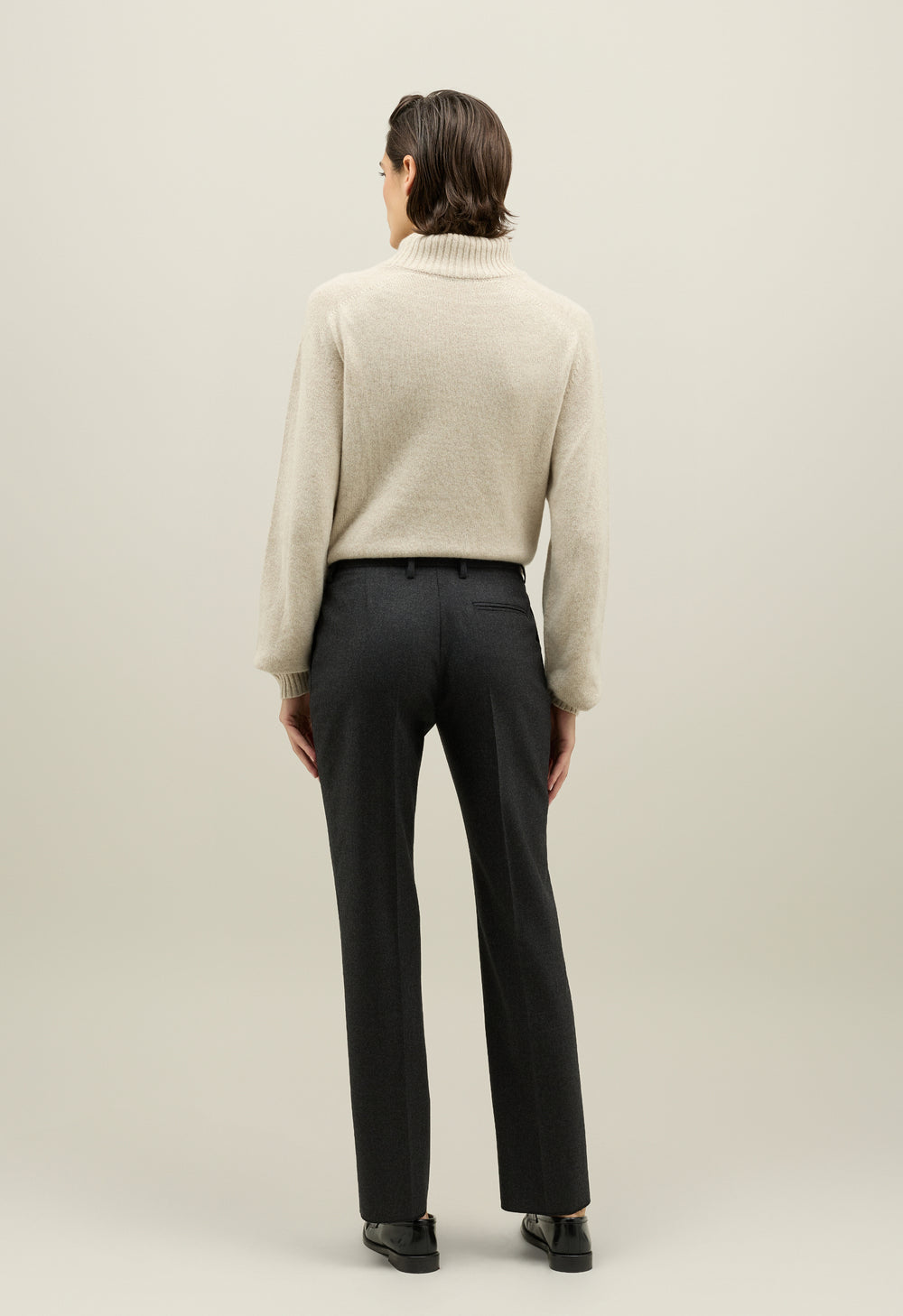 Grey Light Flannel Chinos