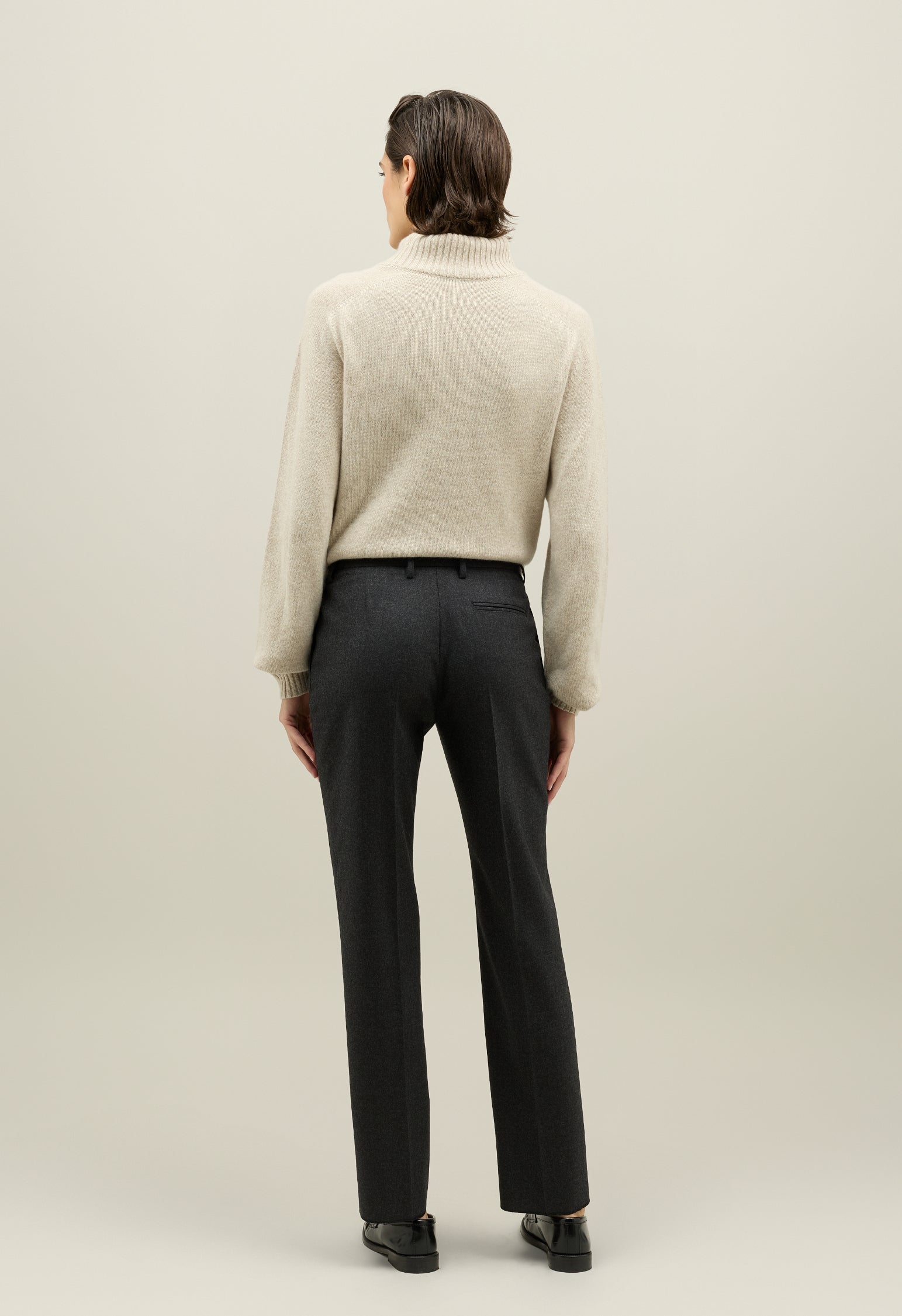 Grey Light Flannel Chinos