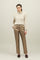 Gold Vegan Leather Chinos
