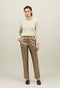 Gold Vegan Leather Chinos