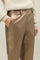 Gold Vegan Leather Chinos