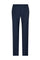 Blaue Straight-Hose aus Woll-Twill
