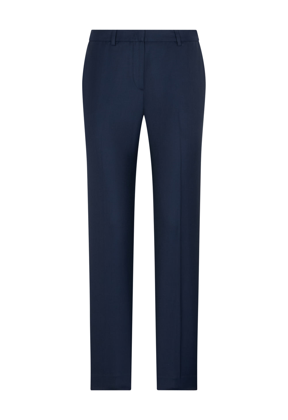 Blaue Straight-Hose aus Woll-Twill