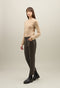 Green Vegan Leather 5-pockets Trousers
