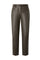 Green Vegan Leather 5-pockets Trousers