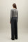 Grey Prince of Wales flannel wide-leg Trousers