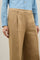 Pantalone Palazzo in lino e tencel satin beige