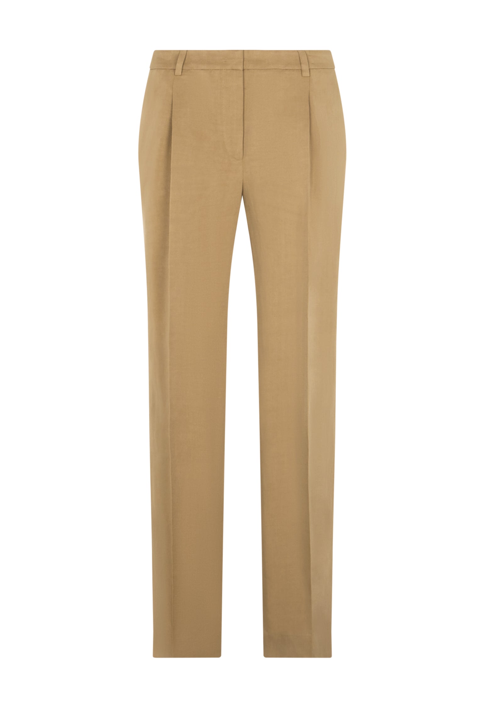 Pantalone Palazzo in lino e tencel satin beige