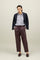 Bordeaux Vegan Leather cropped trousers