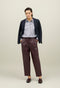 Bordeaux Vegan Leather cropped trousers