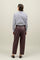 Bordeaux Vegan Leather cropped trousers