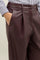 Bordeaux Vegan Leather cropped trousers