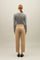 Beige Soft Cotton cropped Trousers