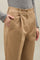 Beige Soft Cotton cropped Trousers