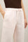 Pantalone jog in lino tinto in capo rosa