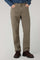 Pantalone a 5 tasche in cotone e seta tinti in capo taupe