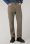 Pantalone a 5 tasche in cotone e seta tinti in capo taupe