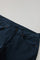 Pantalone 5 tasche in cotone e seta tinto in capo blu