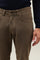 Olivgrüne Stückgefärbte Five-Pocket-Hose aus Samt