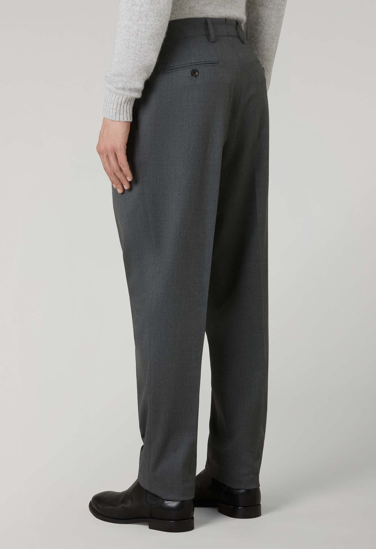 Pantalone Mario in lana stretch grigio