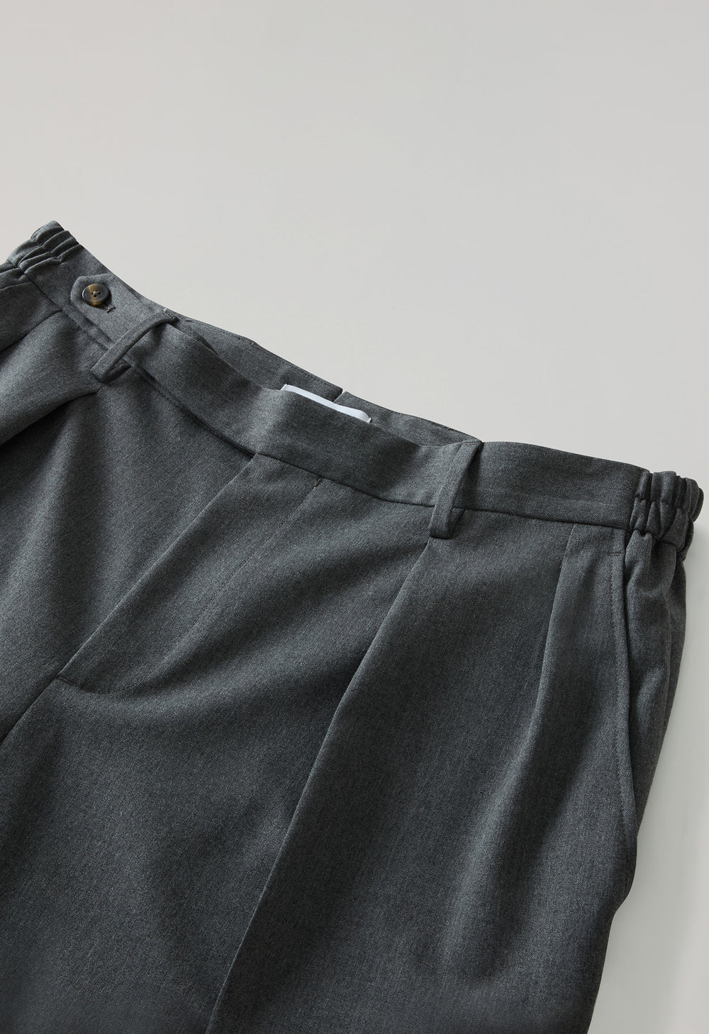 Grey Stretch Wool Mario Trousers