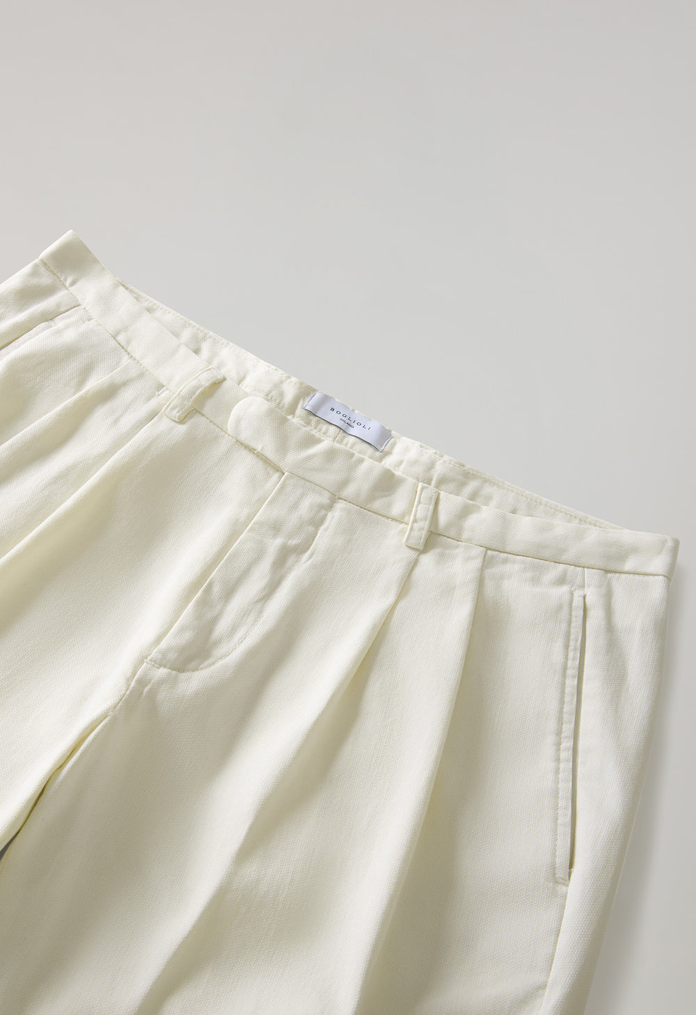 Eisfarbe stückgefärbte Baumwollhose Napoli