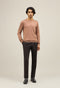 Rosybrown Garment Dyed Wool Crewneck