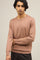 Rosybrown Garment Dyed Wool Crewneck