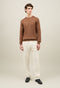 Brown Garment Dyed Wool Crewneck