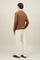 Brown Garment Dyed Wool Crewneck