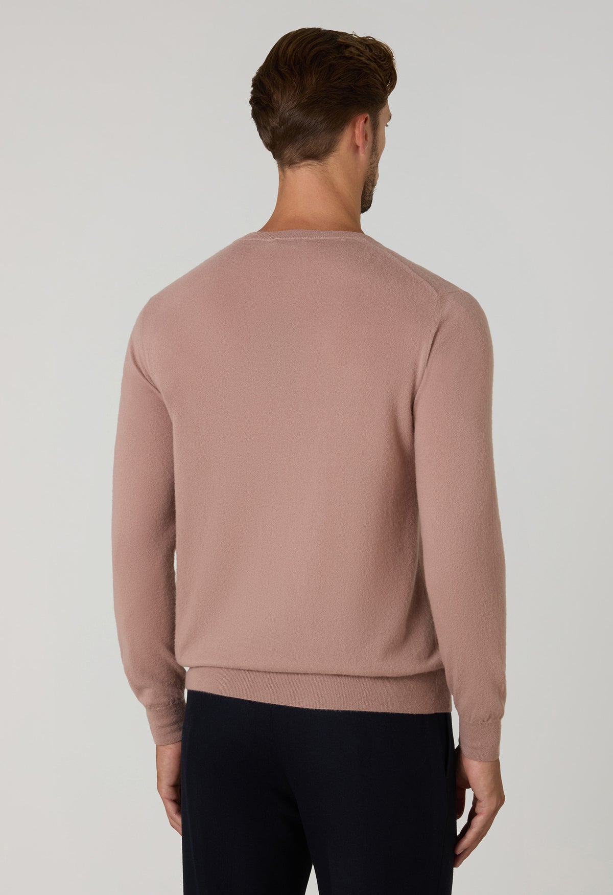 Pink Brushed Cashmere Crewneck