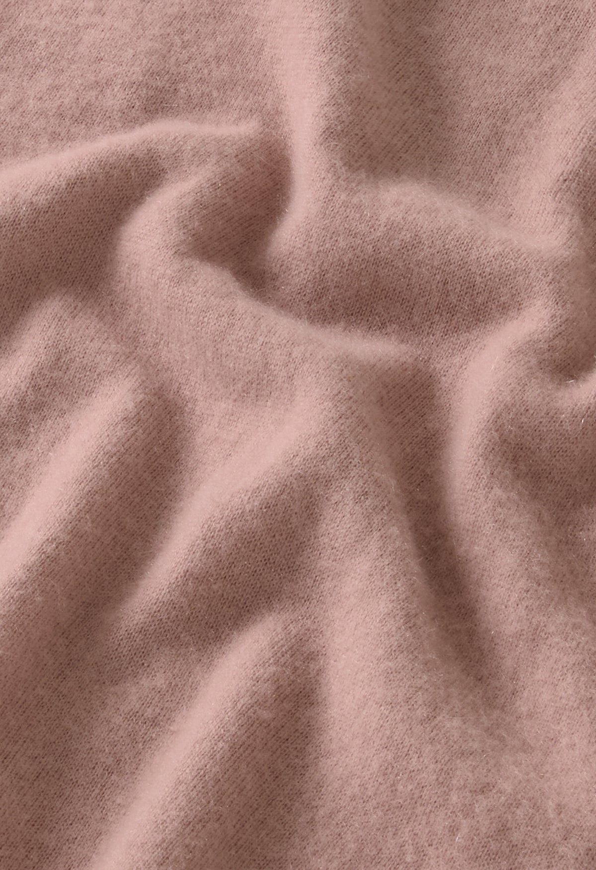 Pink Brushed Cashmere Crewneck