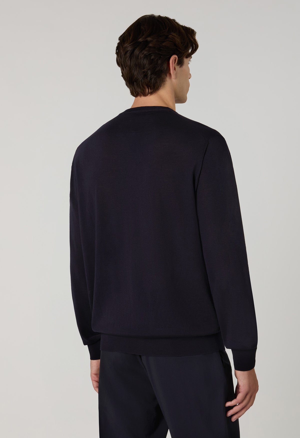 Blue Superlight Wool Crewneck