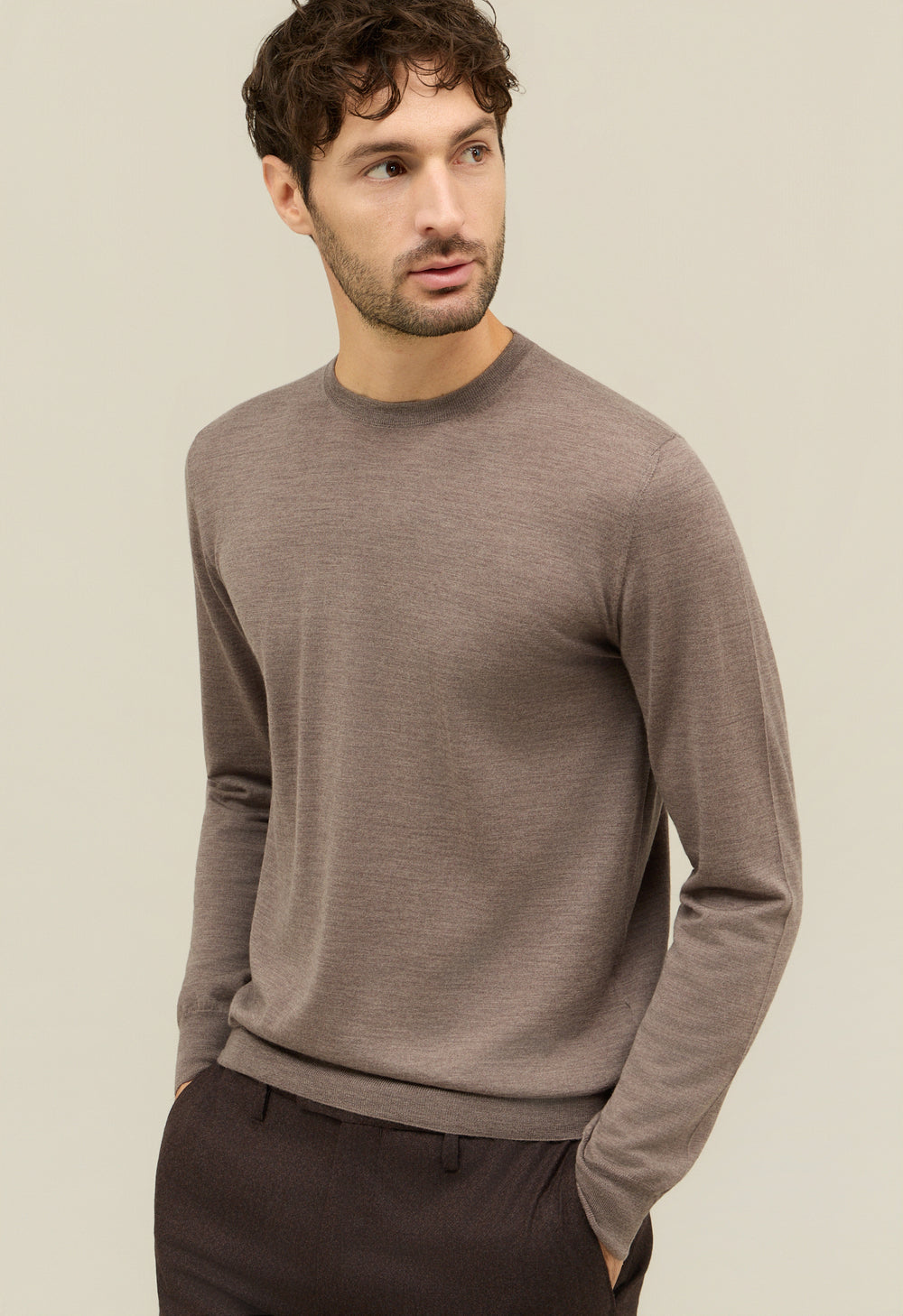 Grey Wool Crewneck