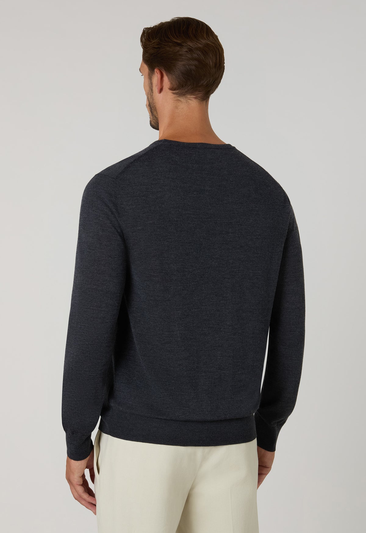 Dark Grey Superlight Wool Crewneck