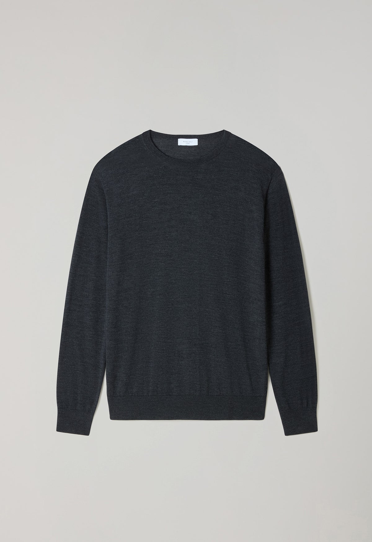 Dark Grey Superlight Wool Crewneck