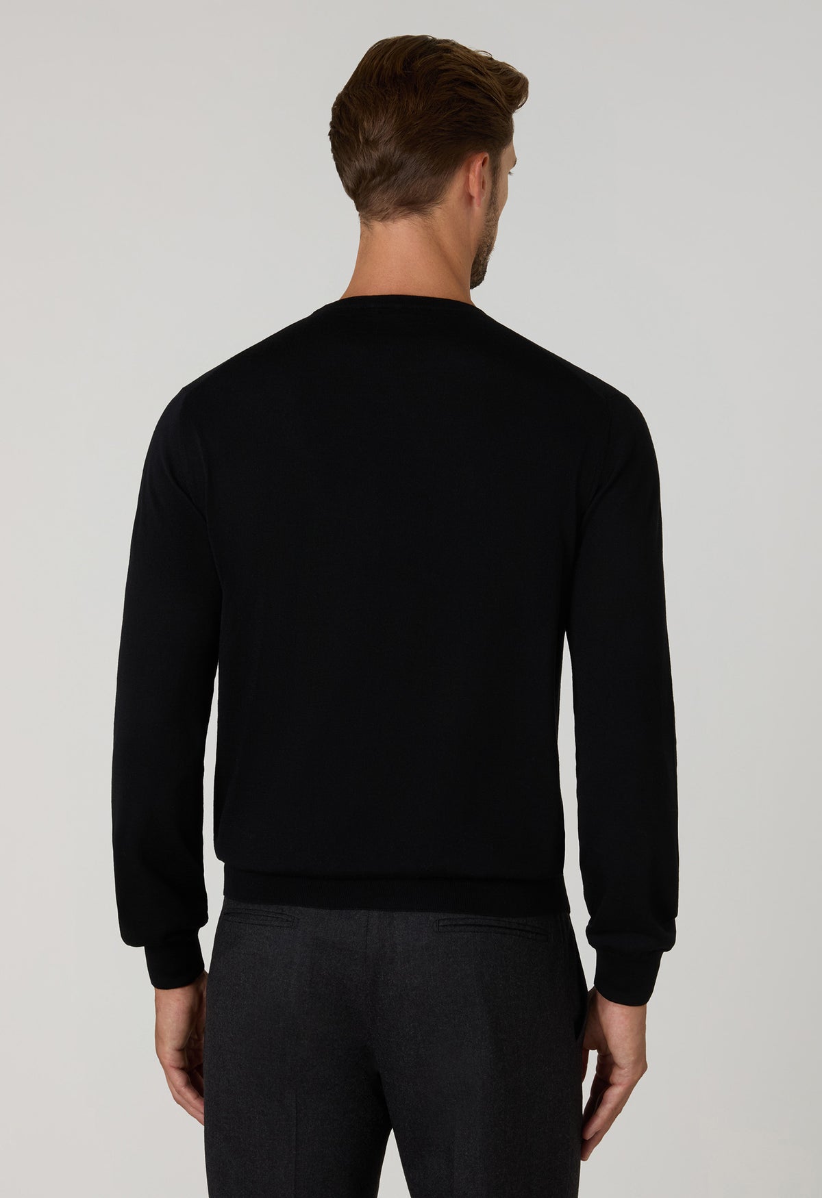 Black Wool Crewneck