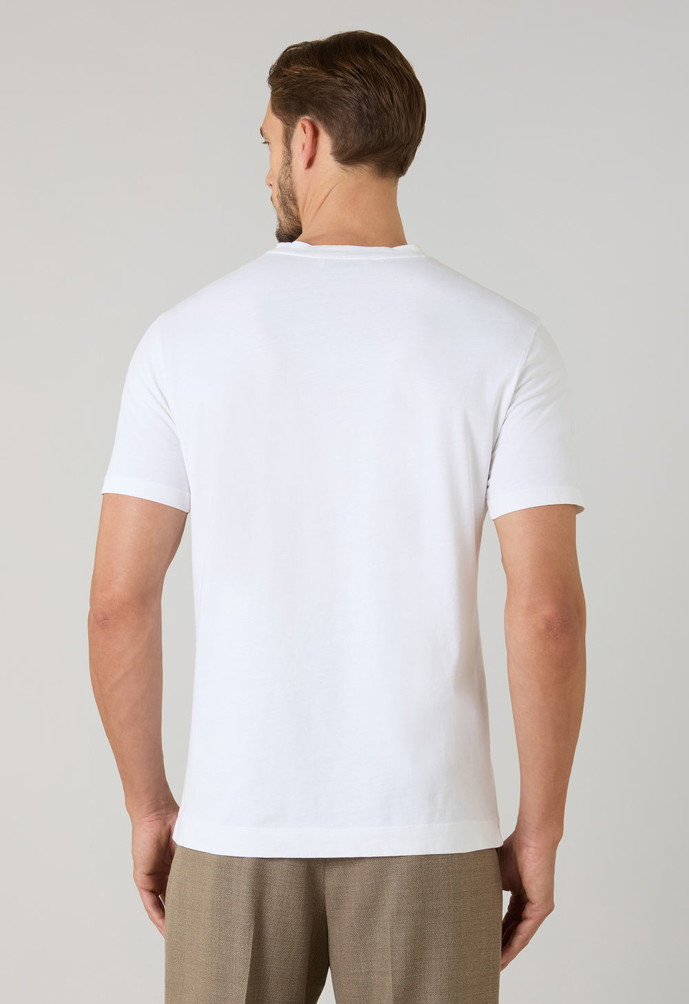 Weißes T-Shirt aus Baumwoll-Jersey