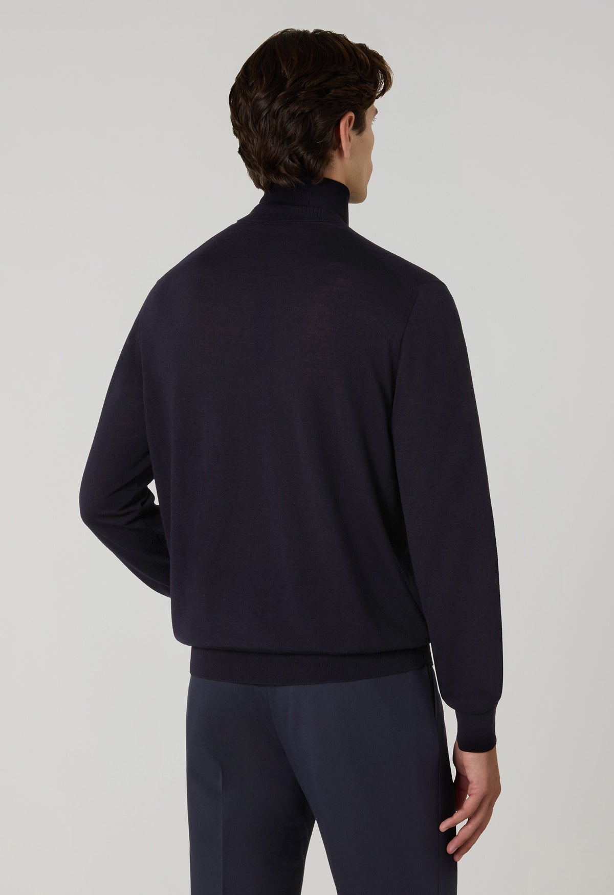 Blue Superlight Wool Turtleneck