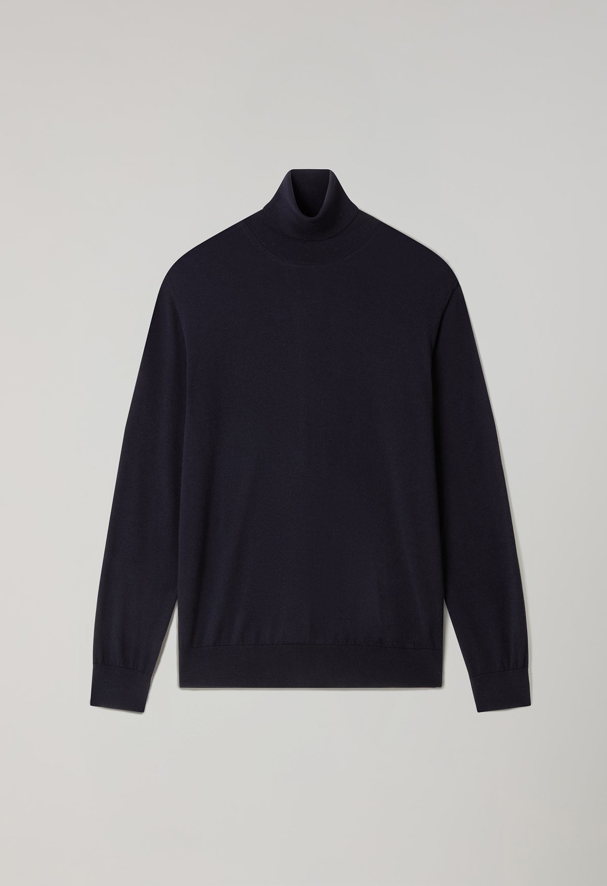 Blue Superlight Wool Turtleneck