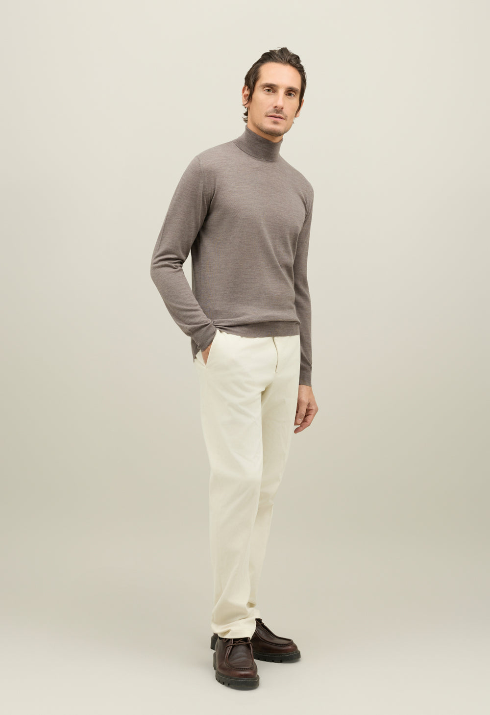 Grey Wool Turtleneck