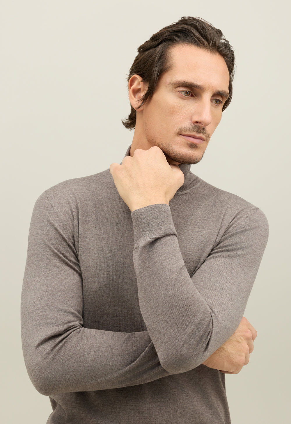 Grey Wool Turtleneck